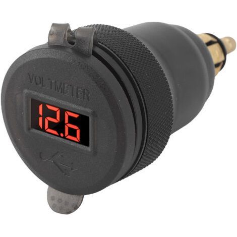 Kfz-ladegerät Mit Led-voltmeter Und Tastschalter, Doppelt Schnelles Laden Qc 3.0 Für Schnittstellen Der Serien 1, 2 Und 3