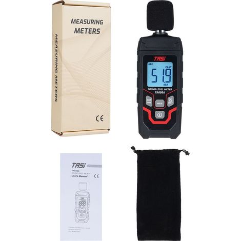Sonomètre Tasi Ta656a – Mesureur Bruit 30-130 Db Précision 0.1 Db – Pour Professionnels