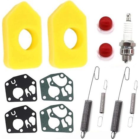 Lot-2-satz – Luftfilter + Vergasermembran + Federn – Briggs & Stratton Quattro 450/500/550 – Classic Sprint 698369 / 795083 / 694394 / 692211 / 691859