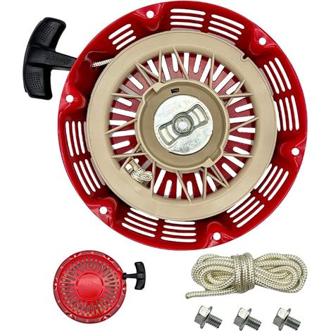 Lanceur Gx340 Gx390 Seilzugstarter Mit Rückholfeder, Seilzugstartvorrichtung Für Honda Gx610 Gx620 389cc 420cc 439cc 459cc Rot 28400-ze3-w01za Für Generatoren