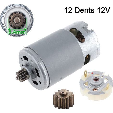 Rs550 Gleichstrommotor Mit 12 Zähnen – Bürstenmotor – 12 V, Plus 1 X 12-zähne Und Ersatzbürstenhalter
