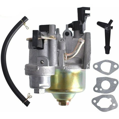 Carburateur Avec Tuyau + Joint – Compatible Moteur Honda Gx160 Gx168f Gx200 5.5cv 6.5cv – Couleur Argent