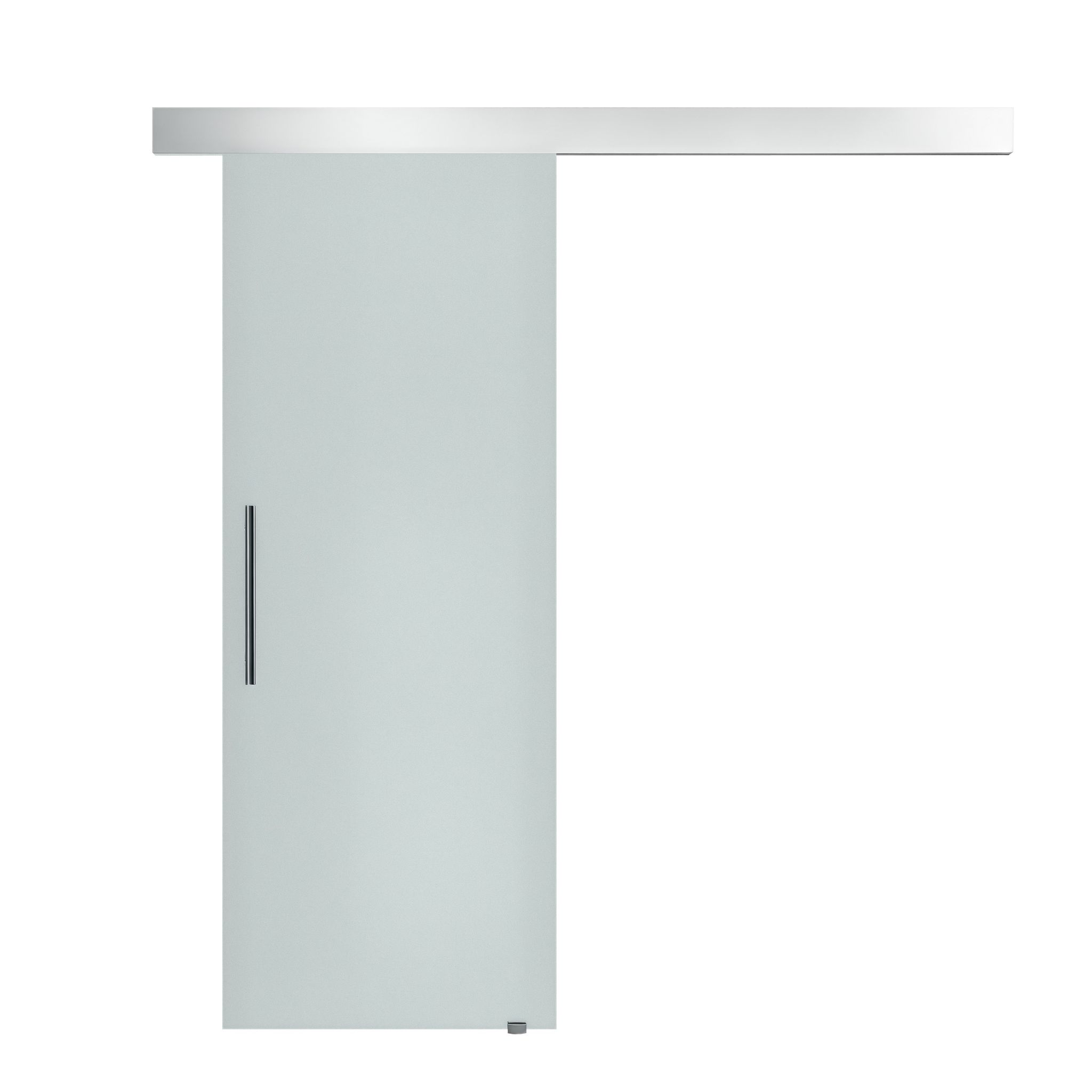 Glasschiebetür Mit Griffstange, Einseitig Satiniert, 90 X 205 Cm, Esg