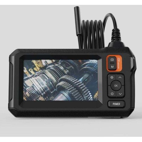 1080p Hd Endoskopkamera Mit Ips-bildschirm, 170° Blickwinkel, Ip67 Wasserdichtes Endoskop Mit Led-lichtern, 2000-mah-akku Für Kanalinspektionsarbeiten (5 M)
