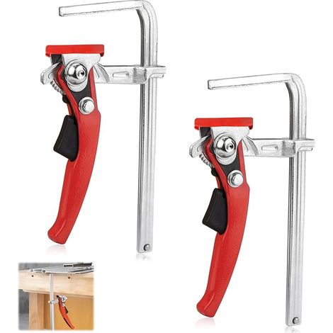 Set Aus 2 Führungsspannklammern 160 X 60 Mm : 2 Tischspannklammern Aus Stahl Zum Schleifen, Millimeter-schnitt