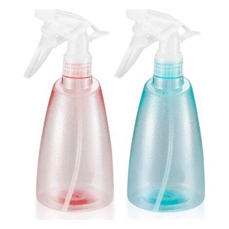 2er Set Sprühflaschen 500 Ml - Aus Kunststoff - Mister Sprühflasche - Für Die Reinigung Des Hauses, Des Gartens, Der Haare, Der Pflanzen, Der Blumen - Rosa/grün