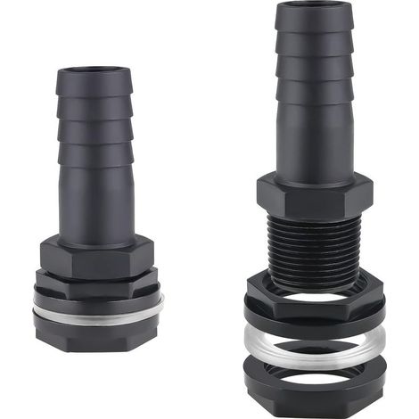 Lot 2 Überlauf Für Tank 25 Mm – Durchführungsfitting – Anschluss Für Schlauch 1 Zoll – Koppel-kit Für Wassertank 1000l – Überlauf 2,5 Cm