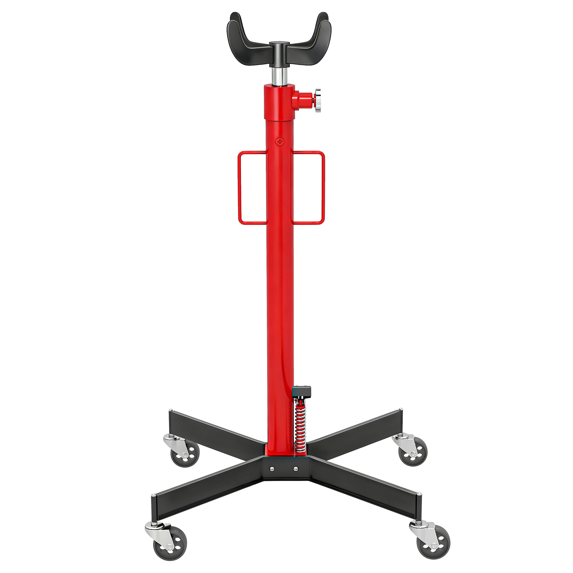 Hydraulischer Grubenheber, 500 Kg, Lenkrollen Und Pedal, Stahl, 58x58x110-191,5 Cm, Rot