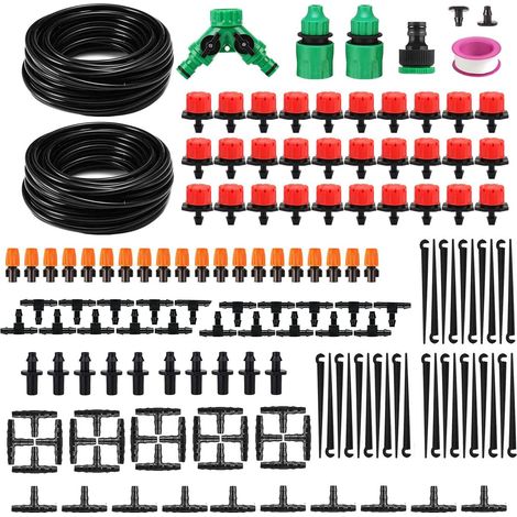Gartensystem Zur Bewässerung, Automatisches Tropfbewässerungsset (149-teilig) Mit 15 M Schlauch Automatischer Schlauch- Und Bewässerungsset Für Rasenflächen, Gärten Und Gewächshäuser