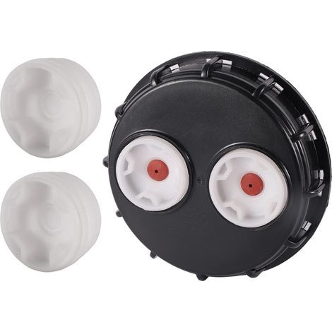 Ibc-behälterdeckel 163 Mm – Belüfteter Atemdeckel, Mit 2 Deckeln 2" Für 1000-l-tank