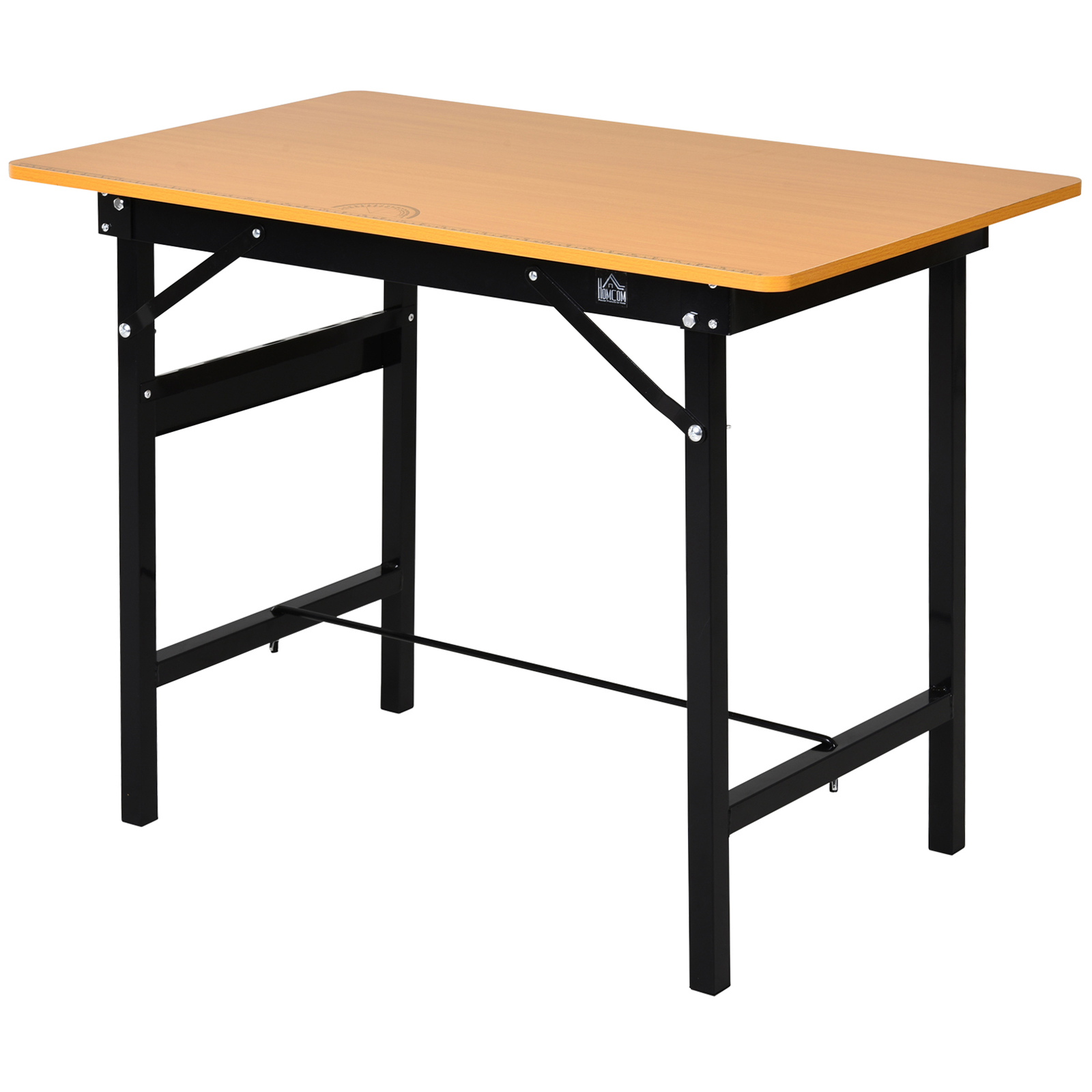 Klappbare Werkbank Mit Maßband Und Winkelmesser, Bis 100 Kg, 100x60x75,5 Cm, Natur/schwarz
