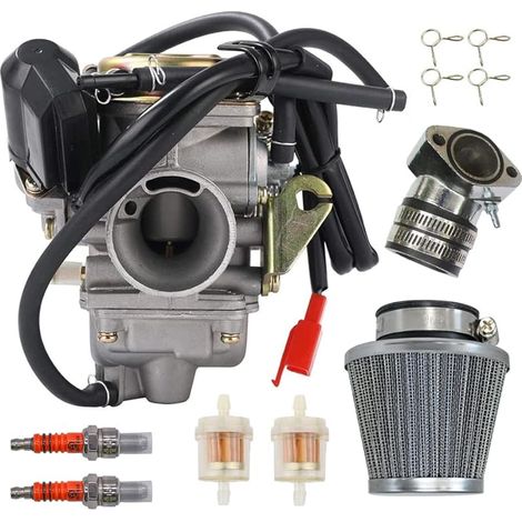 Kompatibel Mit Dem Vergaser Gy6 150 Cc 24 Mm Für Pd24j 152qmi 157qmj Carb 125 Cc Chinesische Roller Atv Go Karts Mofas Mit Luftfilter