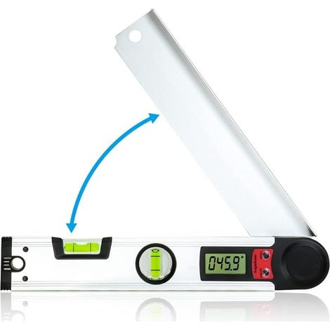 Elektronischer Winkelmesser, Lcd-wasserwaage 0-230 °, 300 Mm Für Holz Und Heimwerken
