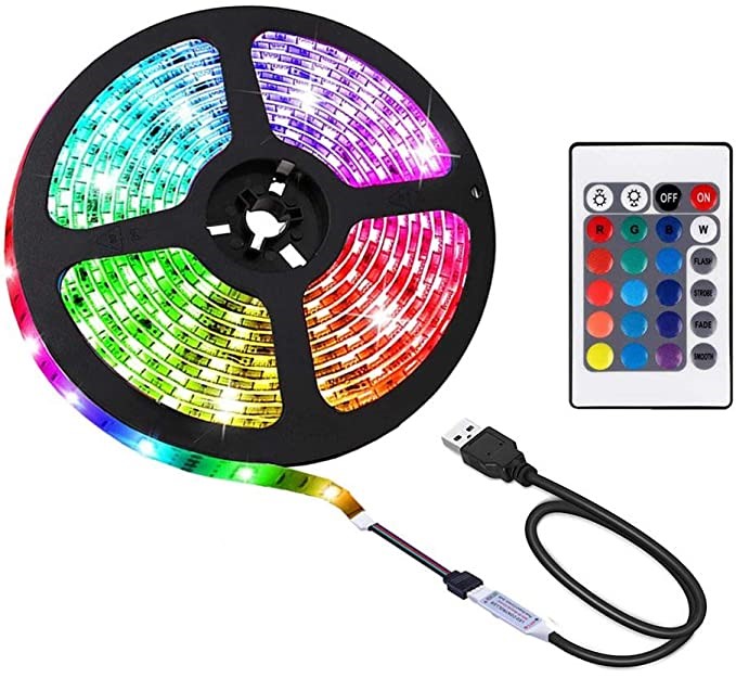 Wasserdichte Led-lichterkette Mit Fernbedienung, 2,5 Meter, Schwarz