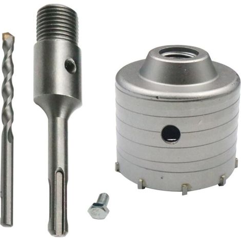 Beton-lochsägenadapter 110 Mm + Zentrierbohrer Für Ziegel, Beton, Zement Und Stein (100 Mm + 110 Mm + 110 Mm)