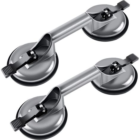 2 X Doppelsauger 100 Kg, Aluminium-saugnapf Für Handhabung 120 Mm Glasgriff-saugnapf