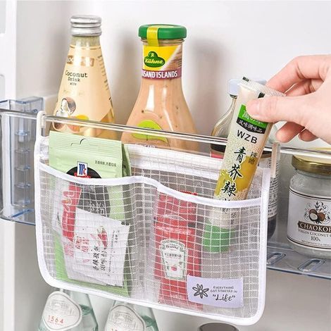 Aufhängbarer Netz-aufbewahrungsbeutel Für Den Kühlschrank, Küchen-organisationsbox & Aufhänger