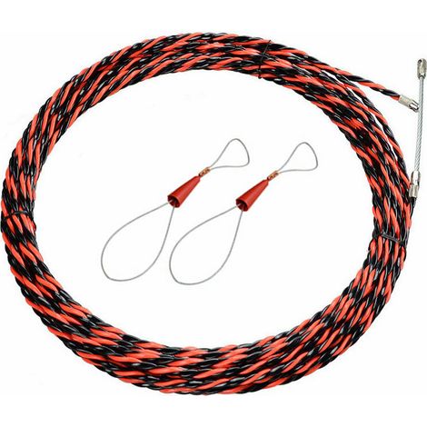 Aiguille Électrique 50m Tire Fil Électrique Aiguille Tire Fil De 5mm Diamètre, Rétractable Pour Installation Et Tirage De Câbles Et Rallonges En Acier Spiralé Flexible Tire Fils Électrique Tire Fils D