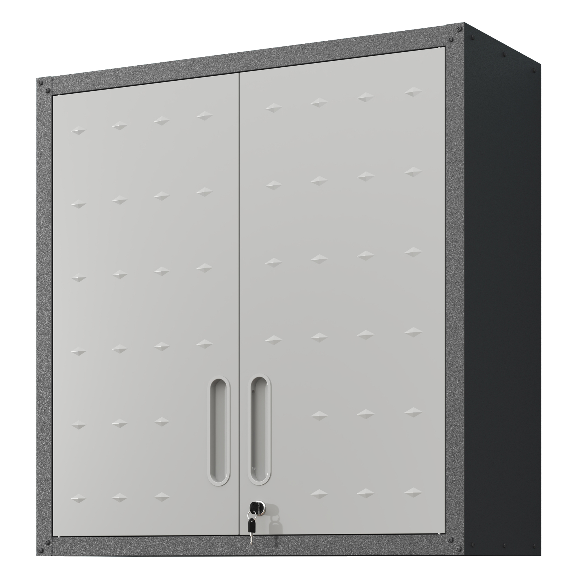 Metall-wandschrank Mit Tür & Ablage, 77x75x30 Cm, Stahl, Für Garage & Werkstatt