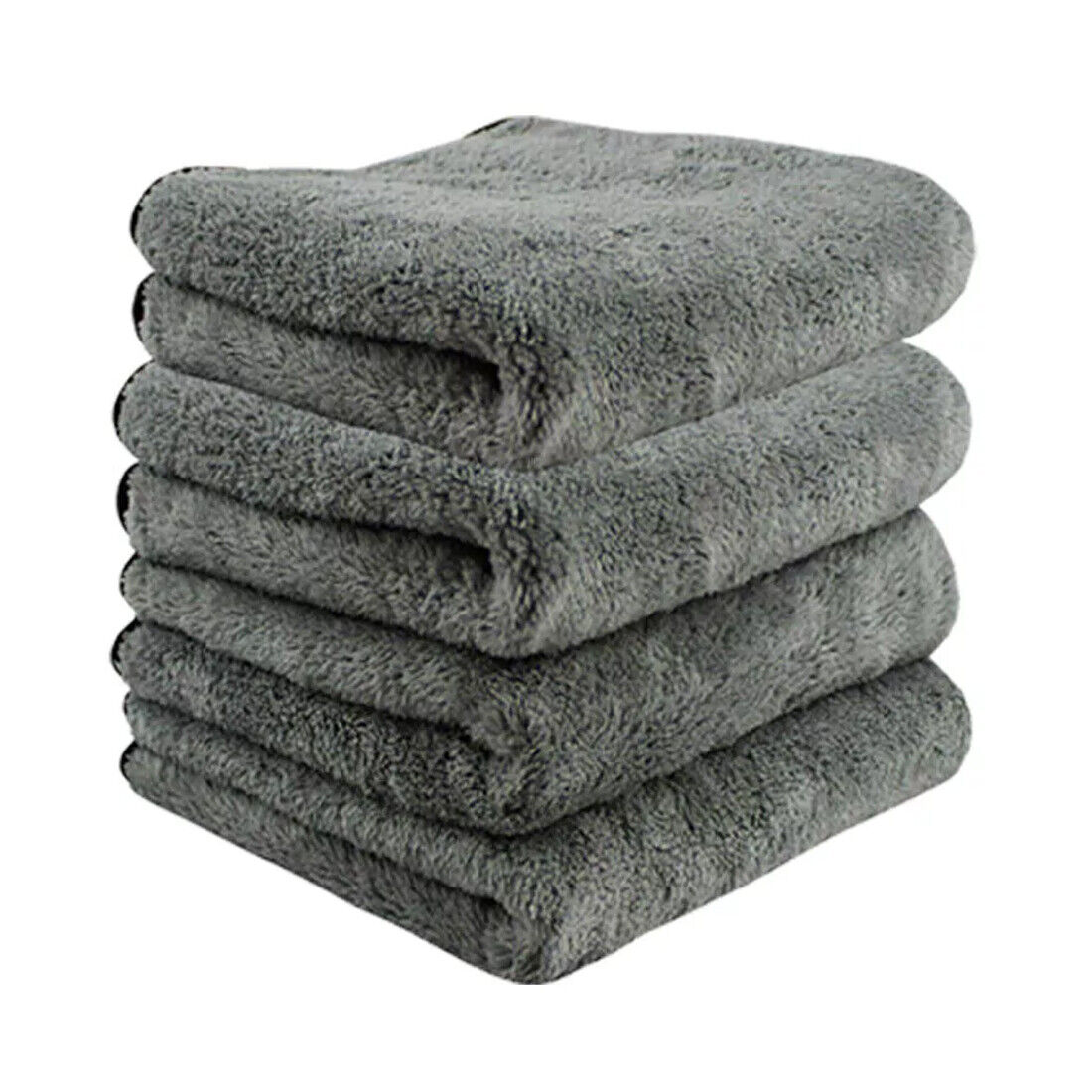 Mikrofasertuch 4er Set, 1200gsm, 40x40 Cm, Grau