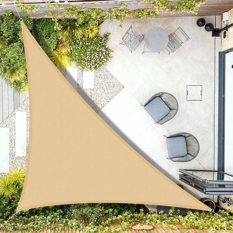 Dreieckiger, Wasserdichter Sonnensegel 2 X 2 M, Uv-schutz, Für Terrasse, Garten, Sand.
