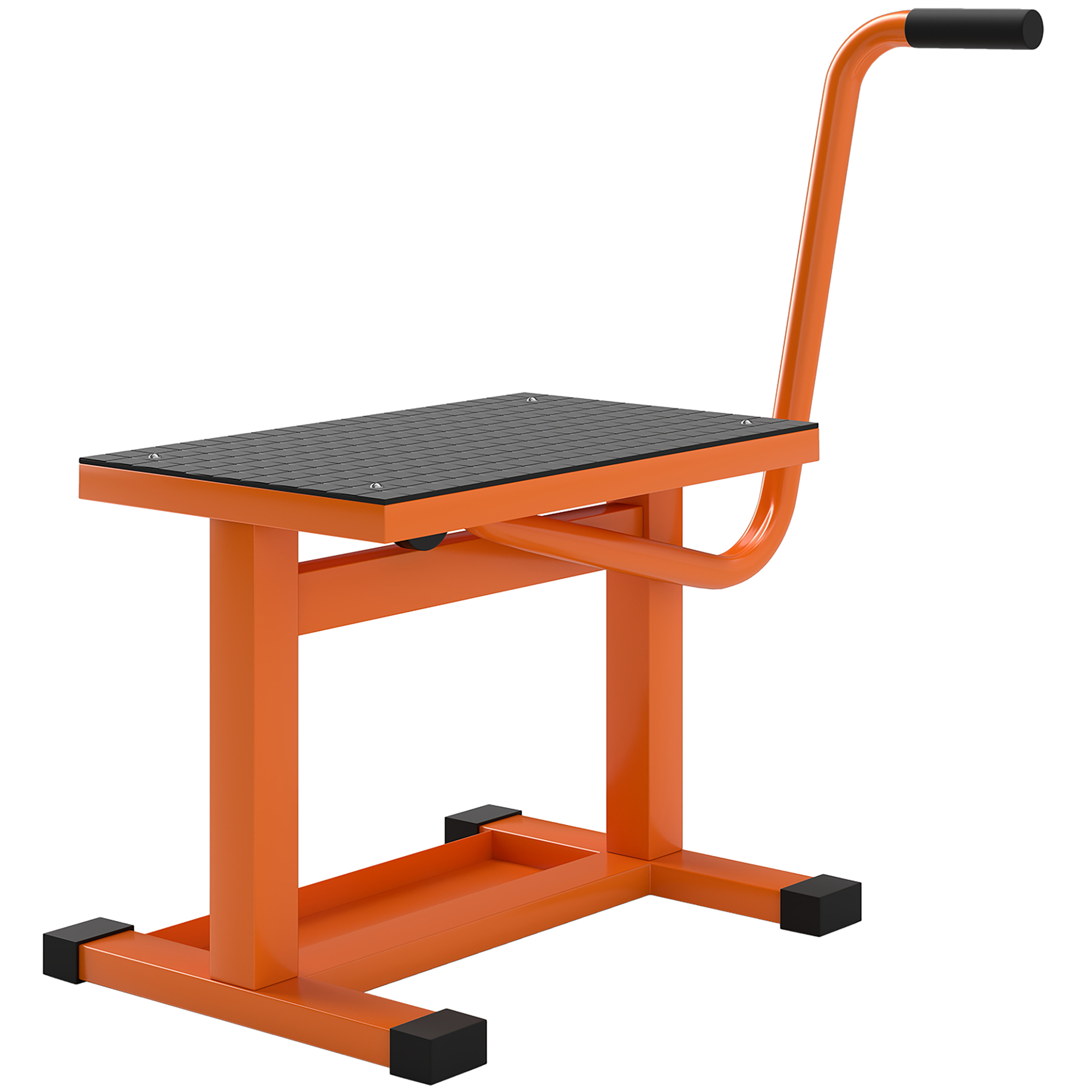 Motorrad-hebebock Aus Metall, Bis 150 Kg, Gummiauflage Und Kurbel, 48x34x43 Cm, Orange