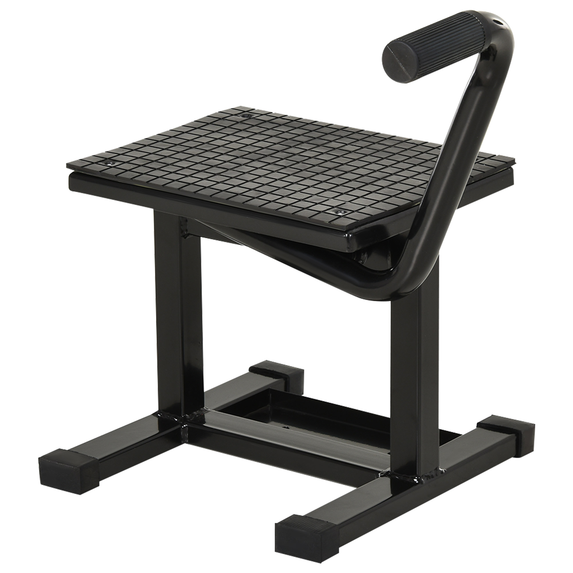 Motorrad-hebebock Aus Stahl, Bis 150 Kg, Gummiauflage Und Kurbel, 48x34x43 Cm, Schwarz