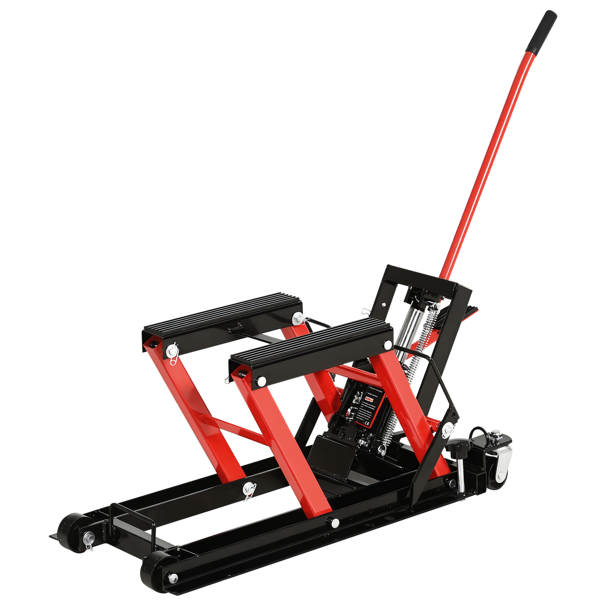 Motorrad-hebebühne Hydraulisch, 680 Kg, Höhenverstellbar 24-36 Cm, Atv, Schwarz-rot
