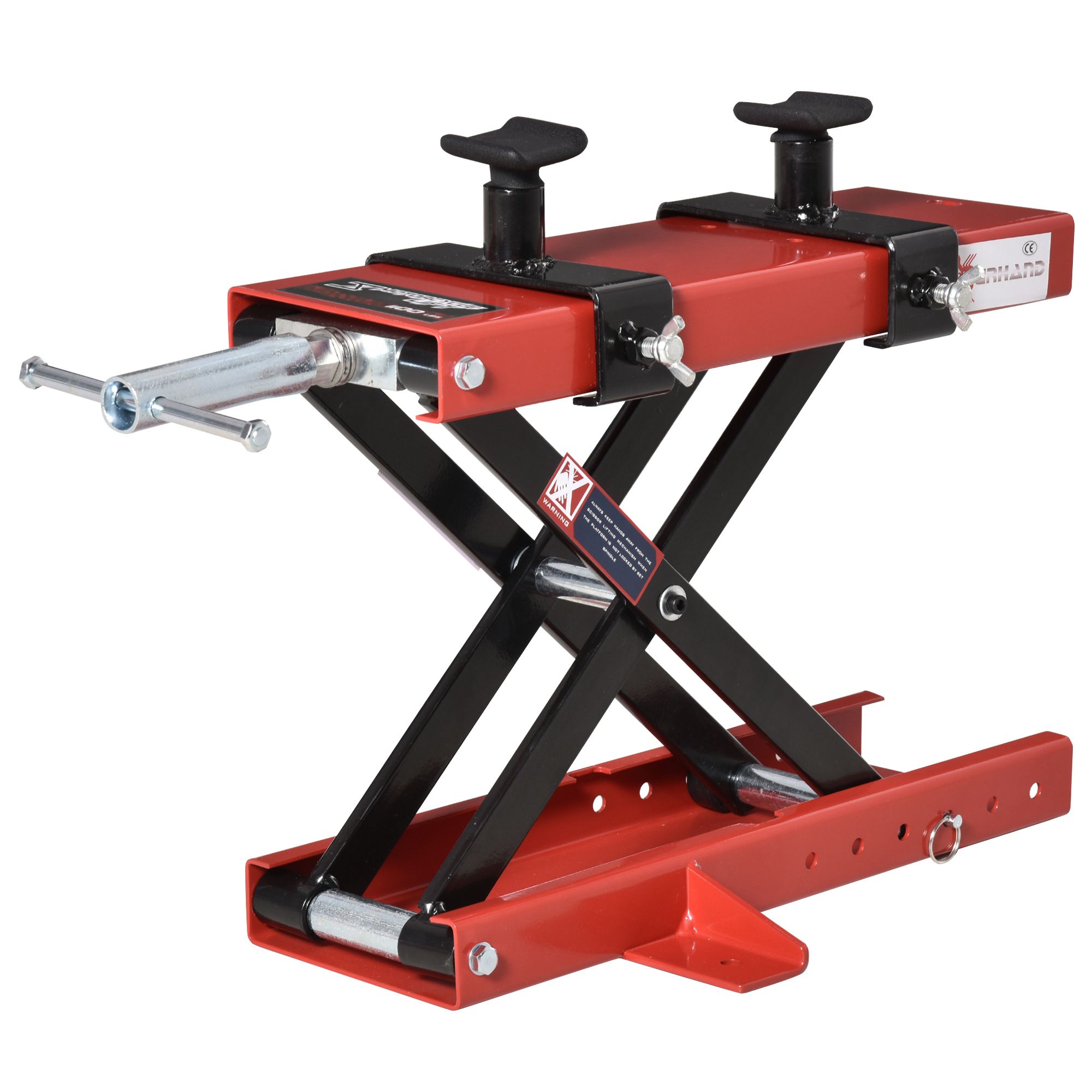 Motorrad-hebebühne, Bis 500 Kg, Höhenverstellbar 19-53 Cm, Zum Abstellen Oder Reparieren, Schwarz/rot