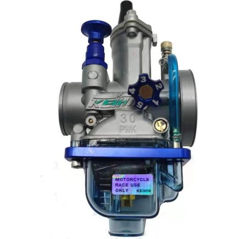S-giant Vergaser Für Motorrad, Kompatibel Mit Modifiziertem Pwk-vergaser Mit Blau-transparenter Nylon-abdeckung – 28–34 Mm