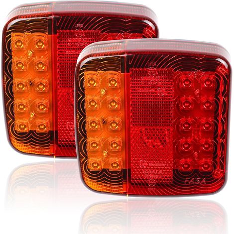 2 Stück Led-anhänger-rückleuchten, 12v Wasserdichte Led-rücklichter Mit Bremslicht, Blinker Und Indikator Für Wohnwagen, Van, Boot, Campingmobil Und Traktor, E-prüfzeichen