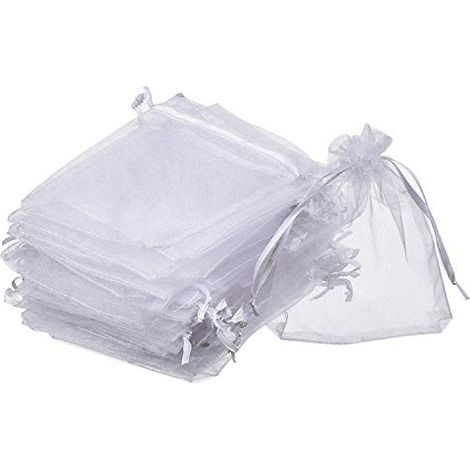 100er-set Transparente Organza-säckchen Für Hochzeiten, Geschenke Und Schmuck