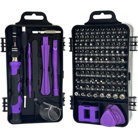 115-in-1-minischraubendreher-set (violett) – Präzisions-schraubendreher-set Für Waschmaschinen, Klimaanlagen, Kühlschränke Und Elektroautos