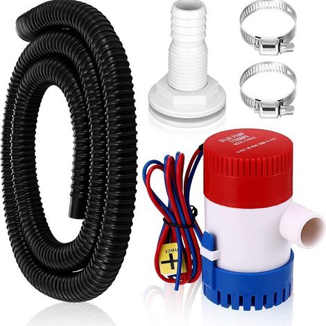 12v 1100gph Tauchpumpe Mit Φ29mm Schlauch, Inkl. 1x 1,88m Schlauch & 2 Schlauchschellen – Leise Wasserpumpe Für Wohnwagen, Wohnmobil, Fischerboot, Kleine Pools Und Brunnen