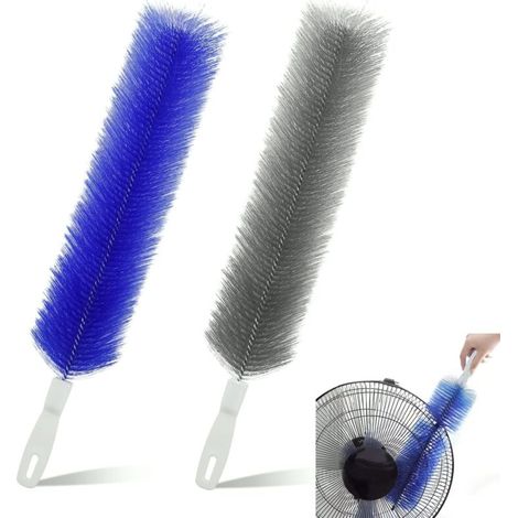 Set Mit 2 Spinnweben - Kunststoffreinigungsbürste - Mikrofaserkopf - Wiederverwendbar - Für Klimaanlagenjalousien, Deckenventilatoren, Lüftungsgitter, Vorhänge,