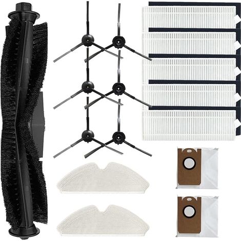 Ersatzteile Für Honiture Q6 Saugroboter, 1 Hauptbürste, 5 Hepa-filter, 6 Seitenbürsten, 2 Staubbeutel, 2 Wischmopps
