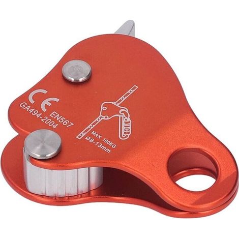 8-13mm Selbstblockierender Kletterseil-klemmsteigklemme Aus Aluminiumlegierung Für Outdoor-klettern Und Bergsteigen, Orange