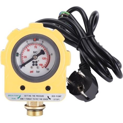 Druckregler – 220 V, 10 Bar, Elektronischer Druckschalter Mit Einstellbarem Druckwächter Für Wasserpumpen (eu-stecker)