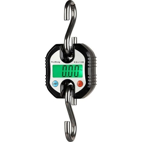 Digitale Waagen, Hängewaage, Mini Portable Hängewaage Mit Lcd-bildschirm, Elektronische Waage 150 Kg Hängewaage Dynamometer Lcd Hakenwaage (schwarz),