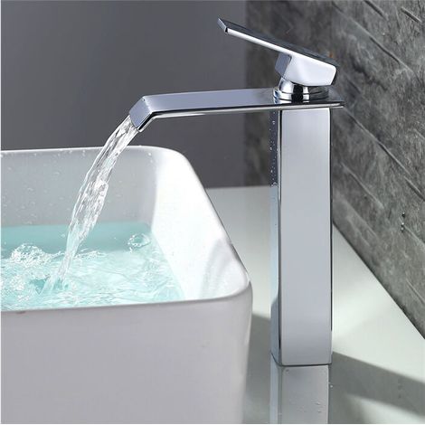 Mischbatterie Für Waschtisch Mit Hohem Auslauf – Chrom, Modernes Design