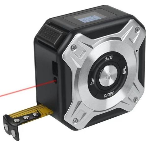 Télémètre Laser Ruban 2 En 1, Mètre Ruban Laser Rechargeable Avec Laser De 40m Et Ruban De 5m, Usb Rechargeable Avec Rétroéclairage Lcd, Affichage Numérique Pour Longueur/zone /volume