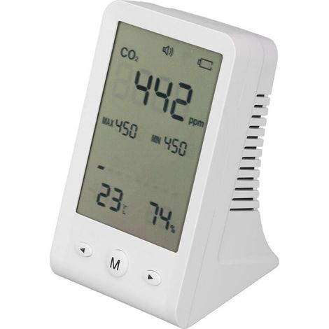 Moniteur Co2 Thermomètre Hygromètre Haute Précision, Détecteur Co2 De Bureau, Compteur D’air Intérieur Avec Alarme,de