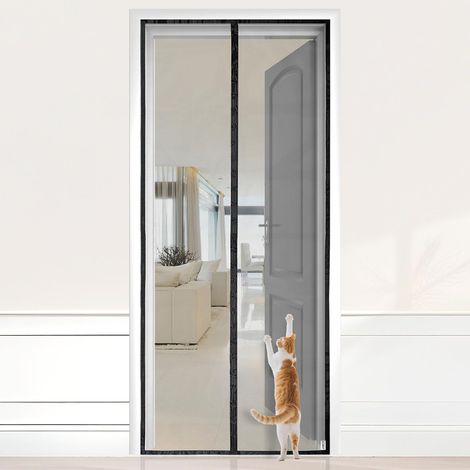 Moskitonetz Für Türen, Magnetischer Türvorhang Für Balkon- Und Terrassentüren, Doppelt So Starke Magnete Für Perfekten Verschluss, Einfache Installation Ohne Bohren (90x210