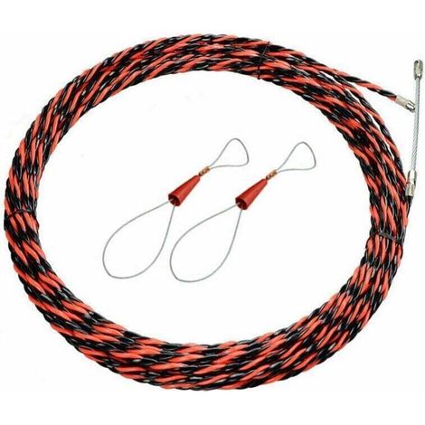 Elektrischer Drahtseil 50m – Polyester 3-drähtig – Durchmesser 6mm – Hohe Zug- Und Temperaturbeständigkeit – Federgeführte Führungsspitze