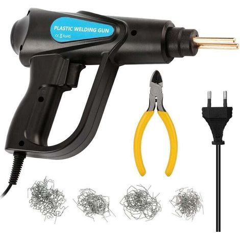 Heißklebegerät 70 W, Auto-stoßstangen-reparaturset, Kunststoff-schweißgerät, 4 Arten Von Heftklammern (flach, Außenecke, Innenecke, Wellenform), Reparaturmaschine Für