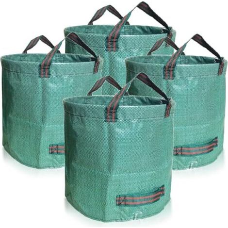 4er-pack Gartenbeutel – 500-l-grünschnittsäcke Mit Verstärktem Boden – Robuste Gartenbeutel, Wiederverwendbare Abfallsäcke Für Rasenschnitt, Laub Und Grünschnitt (500 L (4er-pack)