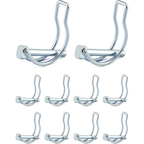 10 Stück D-form Sicherheitsstifte, Verzinkte Kohlenstoffstahl-sicherheitsstifte Für Garten, Rasen, Anhänger - 6 X 45 Mm