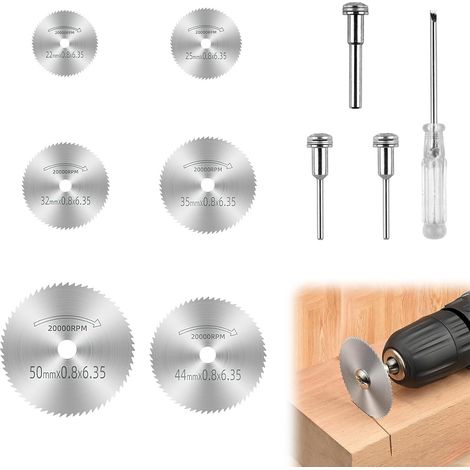 Trennscheiben Für Dremel, Multifunktionssägeblätter Für Holz, Kunststoff, Metall, Set Mit 6 Größen Inklusive Schraubendreher, Hohe Präzision Und Haltbarkeit