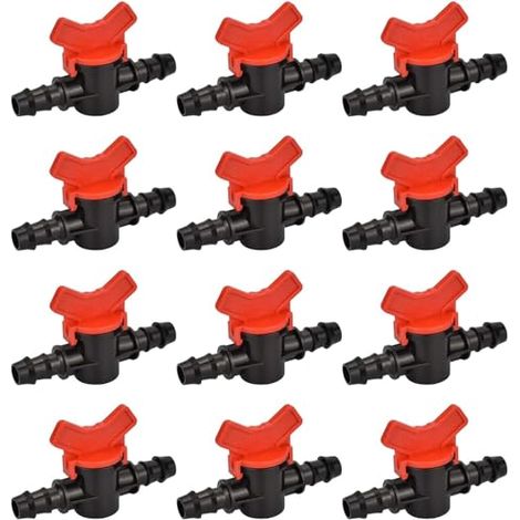 Plastikregelventil, Anschlussstück Für Gartenschlauch, Umschaltventil Für Tropfbewässerung Für 16 Mm Wasserschlauch, 12 Stück