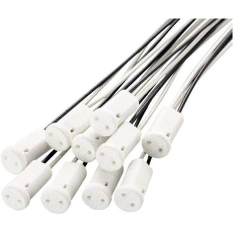 20 Stück G4 Lampenfassung 10 Cm, G4 Lampenbasis Aus Keramik, 12v G4 Halogenfassungen Für Quarzlampen, Halogenlampen, Led-lampen